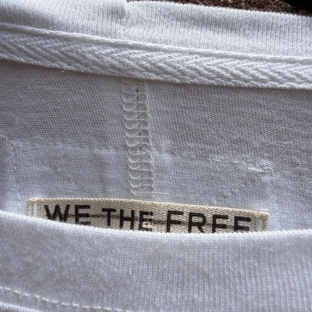 Free People X We The Free Perfect Oversized Tee shirt White XL NEW